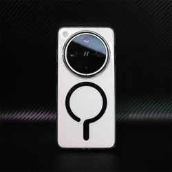 Luxury Transparent Magnetic Phone Case - Slim Hard Back Cover with Fashionable Bumper Design for Find X8 Pro (Black)