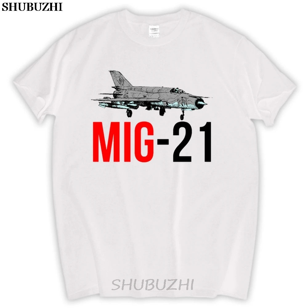 Man Fashion Summer Present Mig 21 Jet Air Plane T Shirt Mig 21 Jet Air Plane Tee Shirts Manica Corta Festa Del Papà Personalizzata