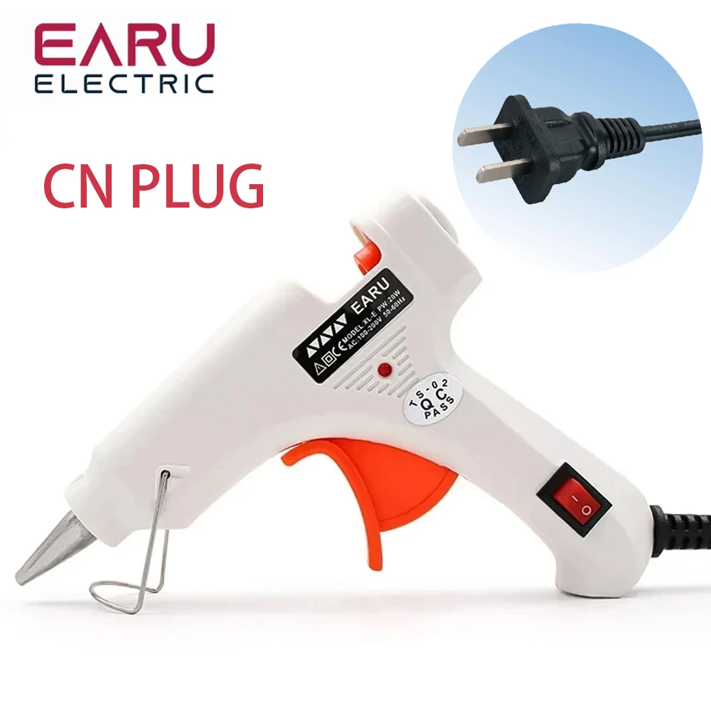 20W Hot Melt Glue Gun Clear Hot Melt Glue Sticks Mini Gun Industrial Mini Thermo Electric Heat DIY Repair Tool Plug AC 220V