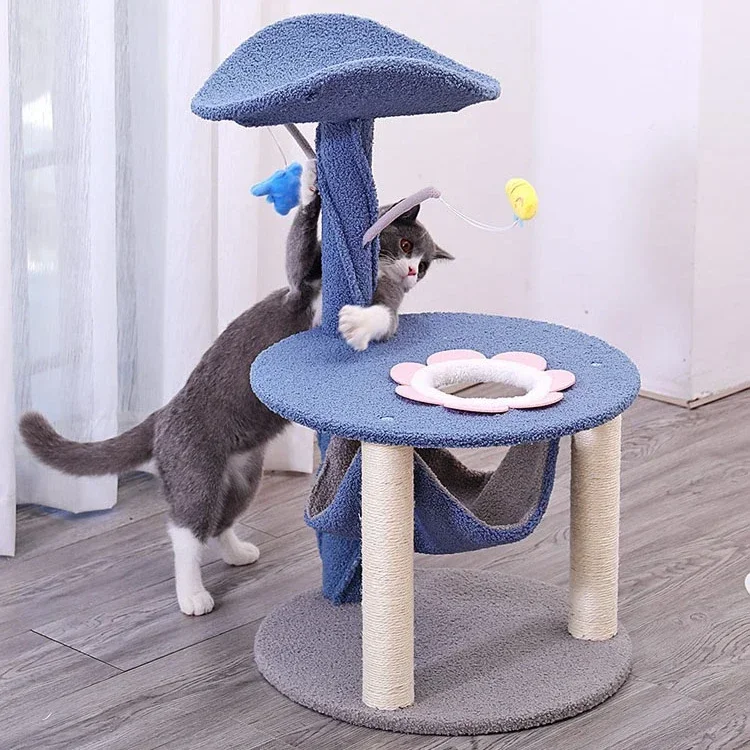 

Pet Cat Tree Tower Condo House Scratcher Post Toy For Cat Jumping Toy With Hammocks Trees Pet Supplies Accessories