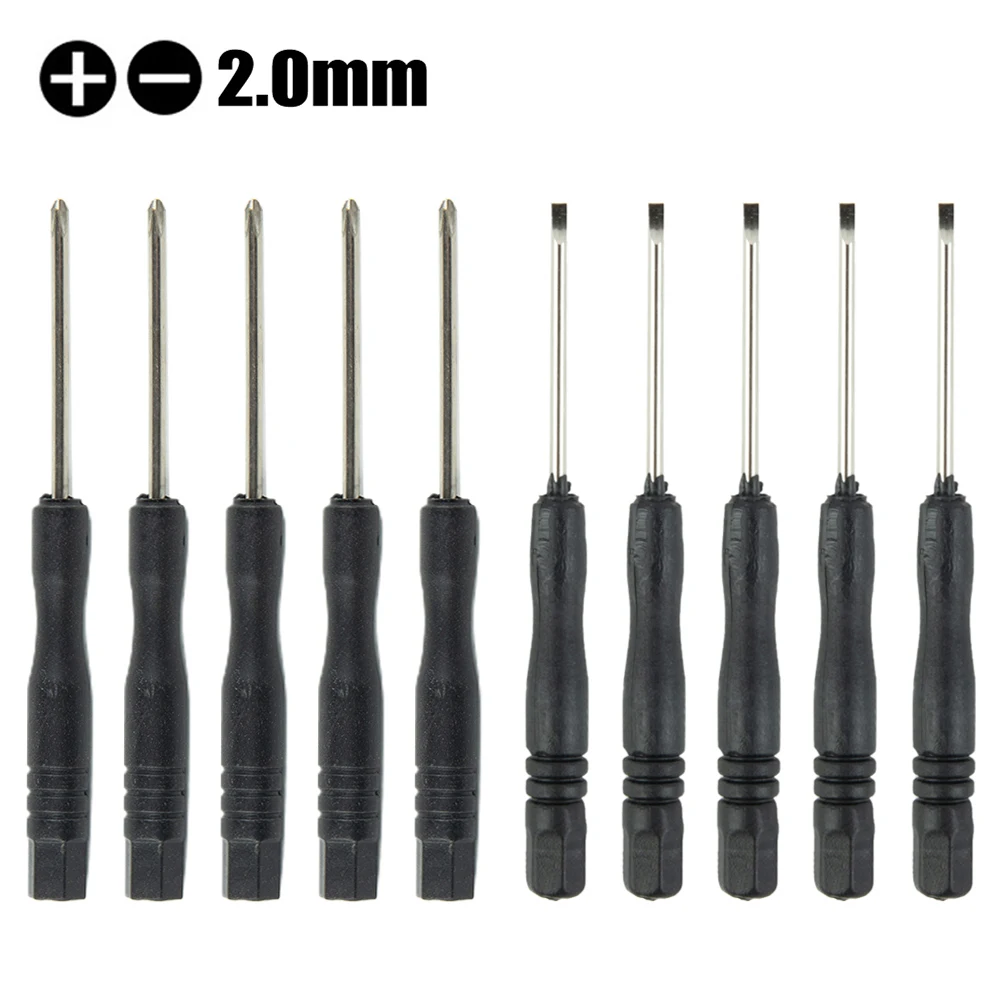 

10Pcs 3.22Inch Small Screwdriver Set Repair Tool Slotted Cross Screwdrivers 2mm Handle Repair Manual Precision Car Repair Tool