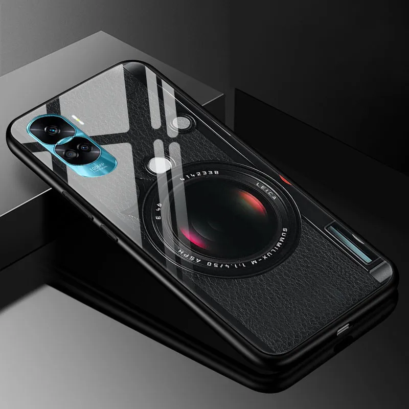 Luxury Tempered Glass Phone Case with Bumper - Cute Design