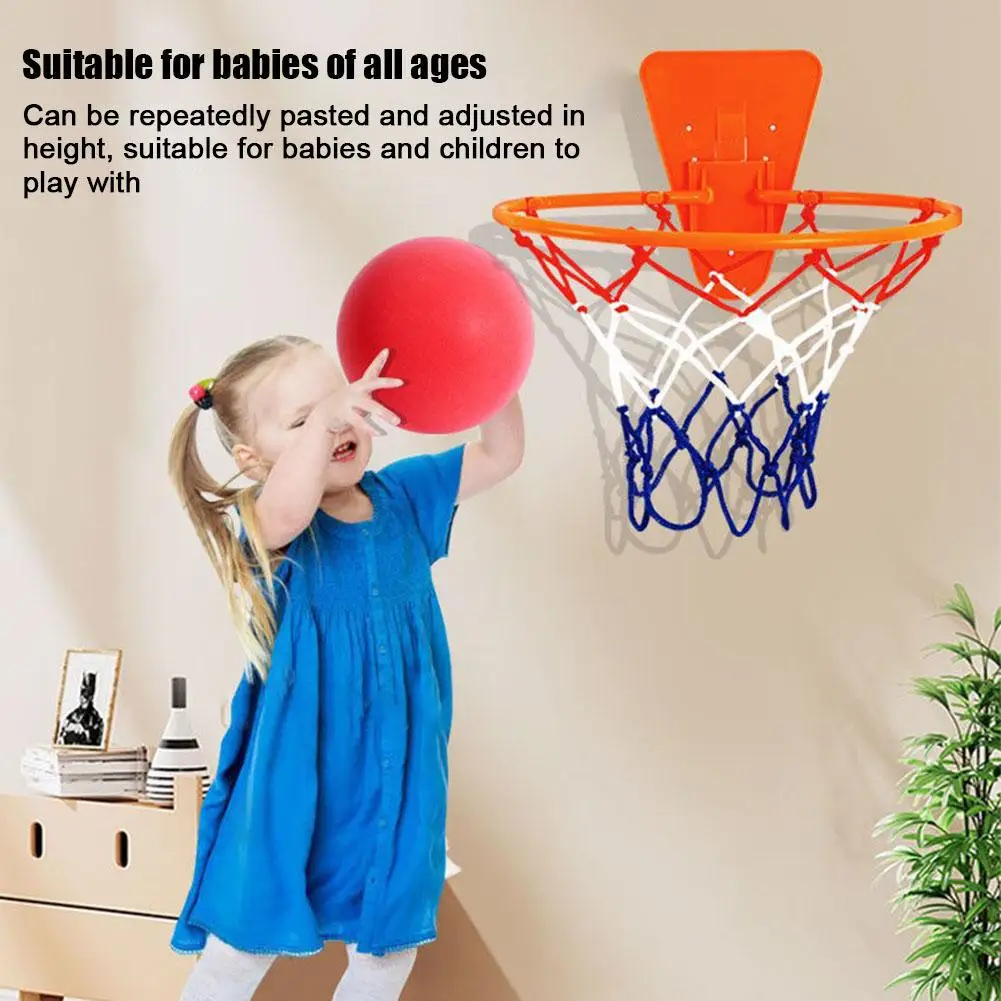 Indoor Kids Basketball Hoop Set Wall Frame Stand Lifting Basket Hanging Backboard