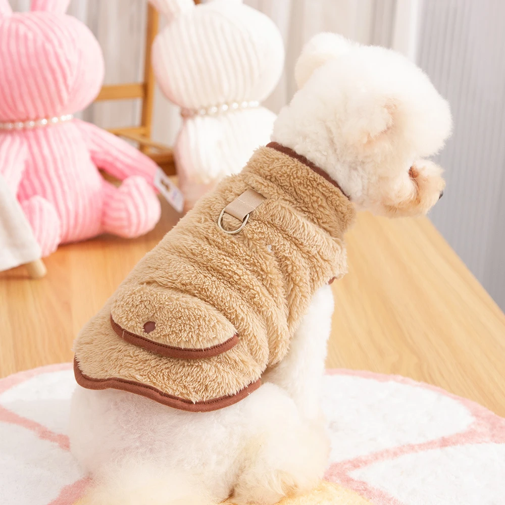 Dog Clothes for Small Dogs Cat Soft Cozy Autumn Winter Warm Fleece Puppy Costume Vest Jacket Sweater Pet Chihuahua Yorkies Coat