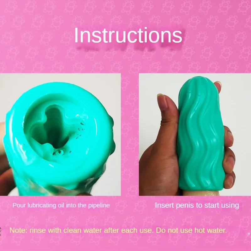 Male Masturbator Male Masturbator Cup Manual Silicone Portable Sucking Airplane Cup Soft Vagina Blowjob Pocket Pussy Masturbation Sex Toy For Men