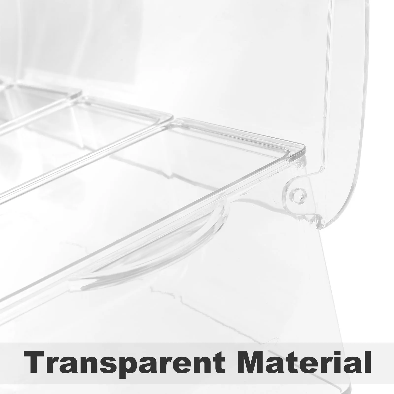 Chilled Condiment Server Reusable Clear Garnish Tray with 5 Removable Compartment Food Grade Safety Chilled Serving Container