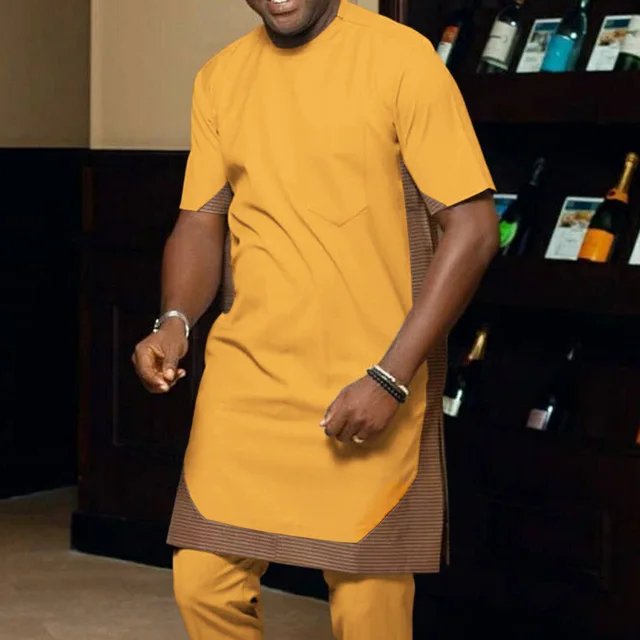 Olamide Round Neck Short-Sleeved Dashiki Outfit - Image 5