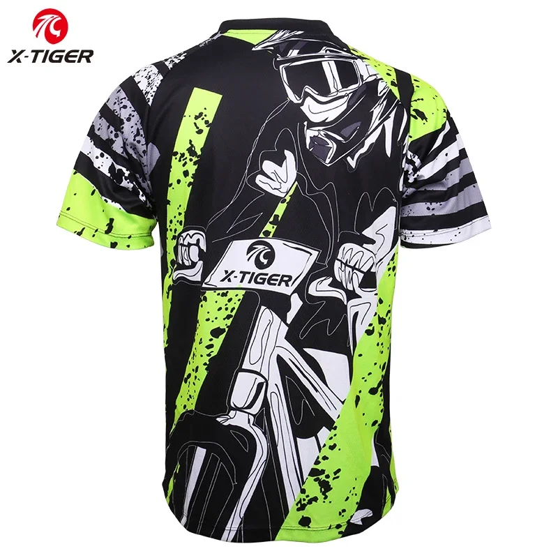 X-Tiger Brand Downhill Jerseys 100% Polyester Cycling Jerseys Downhill Clothes Mountain Bike Shirt Motocross Sports Racing Wear