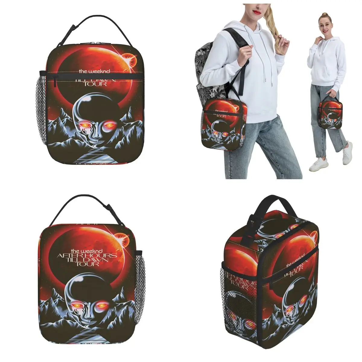 THE WEEKND After Hours Till Dawn Tour Thermal Insulated Lunch Bag for Travel Portable Food Bag Container Thermal Lunch Box