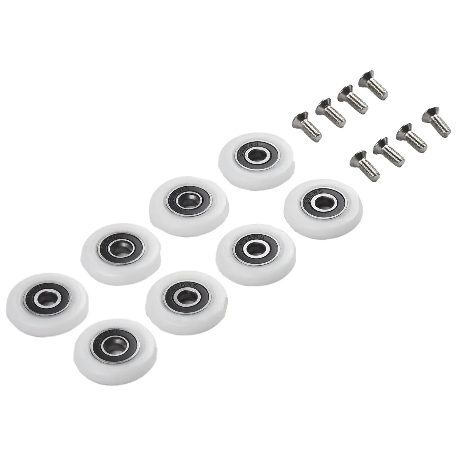 8 Pc Shower Door Roller Replacement Doors Pulley 19/23/25mm Wheel Diameter Cabin Pulley Sliding Shower Stainless Steels Part/
