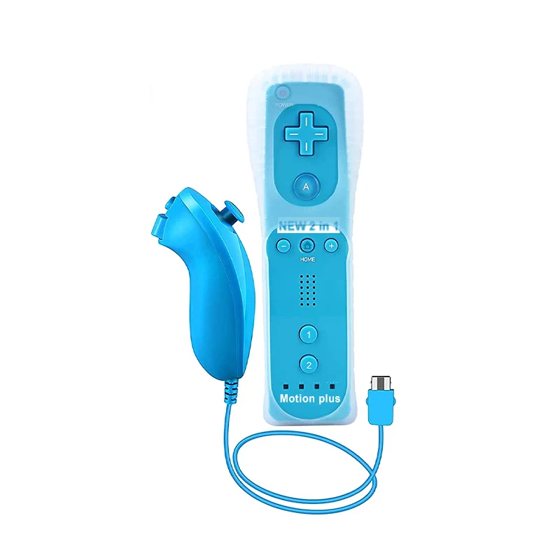 2 in 1 For Nintendo Wii Motion Plus Wireless Remote Controller For Nintend Wii Nunchuck Remote Controle Joystick Joypad 