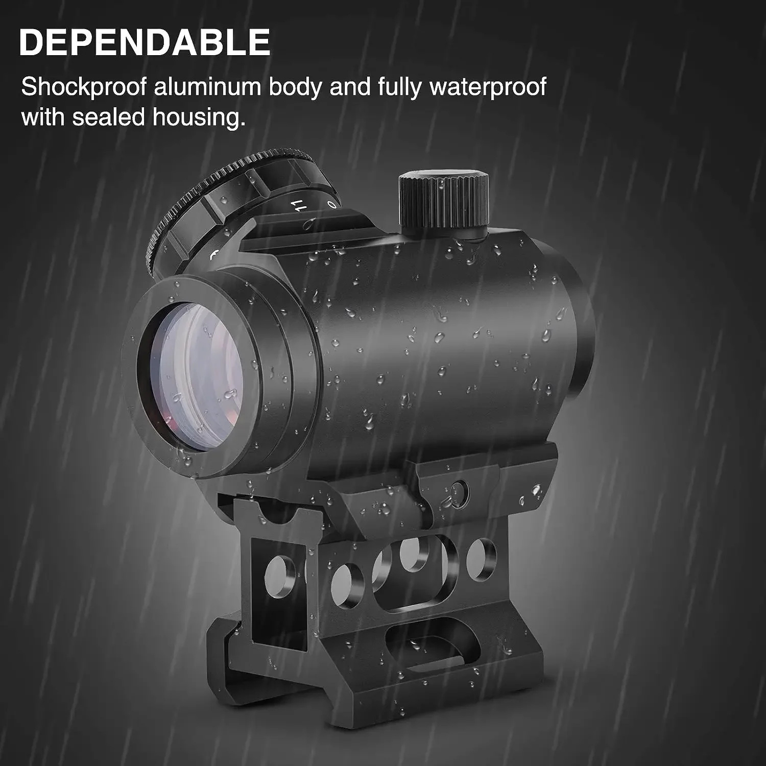Red Dot Sight 2MOA Red Dot Sight 1x20mm Reflex Sight Waterproof & Shockproof & Fog-Proof Red Dot Scope with 1 inch Riser Mount