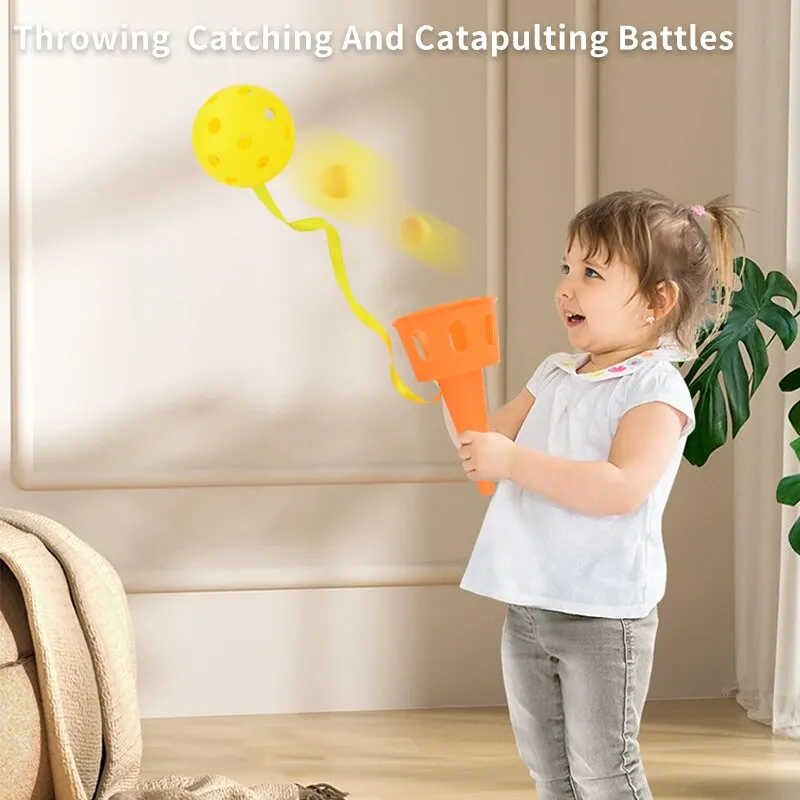 Kids Sports Catch A Ball Set Durable Plastic Sensory Training Equipment outdoor Party Game Ball Toss And Catch Toys For Lawn throwing catch ball toys throwing ball toys sport balls sensory toys