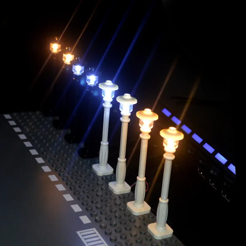 LED Building Blocks City Street Lamp - USB Light-Emitting Classic Brick Toy