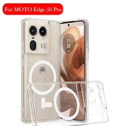 Premium Magnetic Wireless Charging Back Cover for MOTO EDGE 50Ultra (Transparent magnetic)