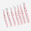 6 Types False Eyelash Tweezers Stainless Steel Anti-static Pincet Curved Strip 3D Lashes Extension Tweezer Makeup Tools 5