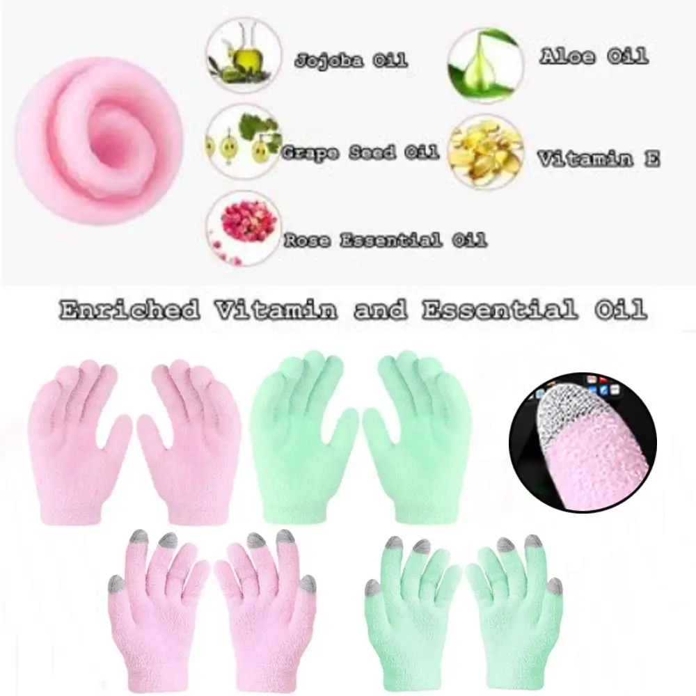 

for Repairing Cracked Hand Care Gloves Soft Silicone Anti Cracking Cotton Silicone Gloves Hand Care Socks Spa Home