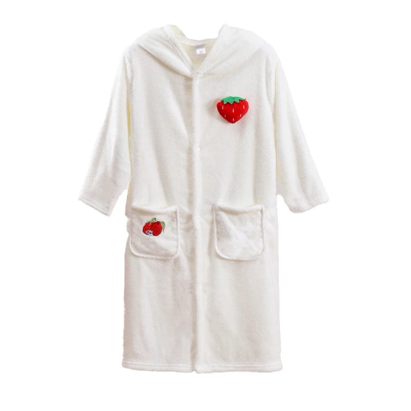 

Autumn Winter Kids Long Sleeve Hooded Sleepwear Robe Bath Towels Bathrobe Junior Pajamas Children'S Clothing Soft Warm Homewear