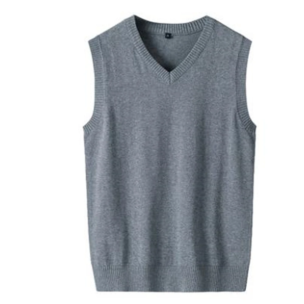 

2024 New Arrival Solid Color Sweater Vest Men Cashmere Sweaters Wool Pullover Men Brand V-Neck Sleeveless Jersey Hombre Jumpers