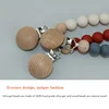 Modabebe Silicone Pacifier Chain BPA Free Baby Pacifier Anti-Drop Chain Wood Bead Pacifier Clips Dummy Chain 4