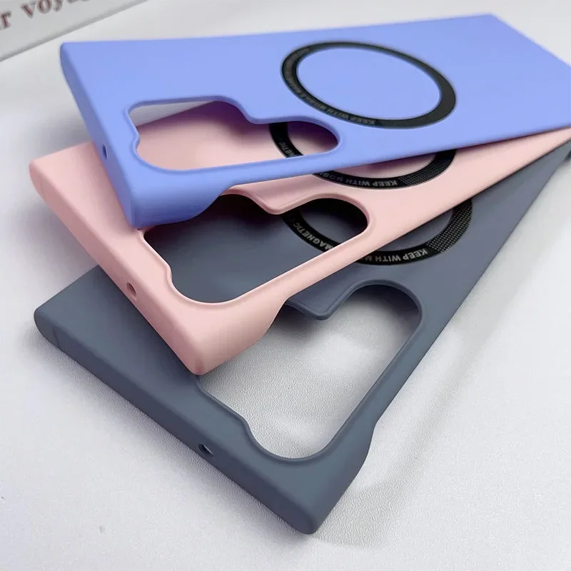 Fashion Frameless Magnetic Slim Wireless Charging Phone Case