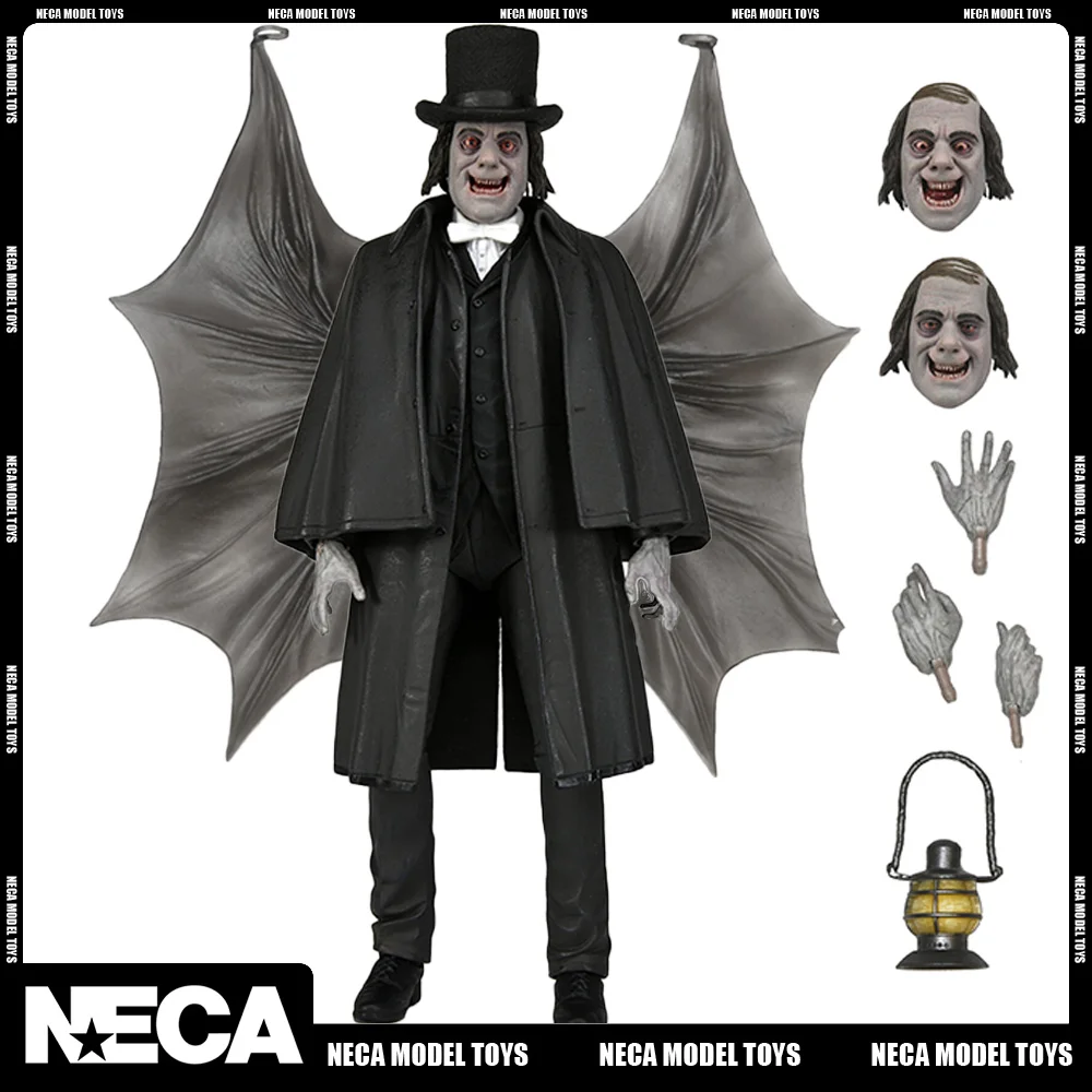 Figura De Acción NECA London After Midnight: Profesor Edward C. Burke De 18 Cm, 3 Cabezas Intercambiables Y Accesorios, Edición Coleccionista