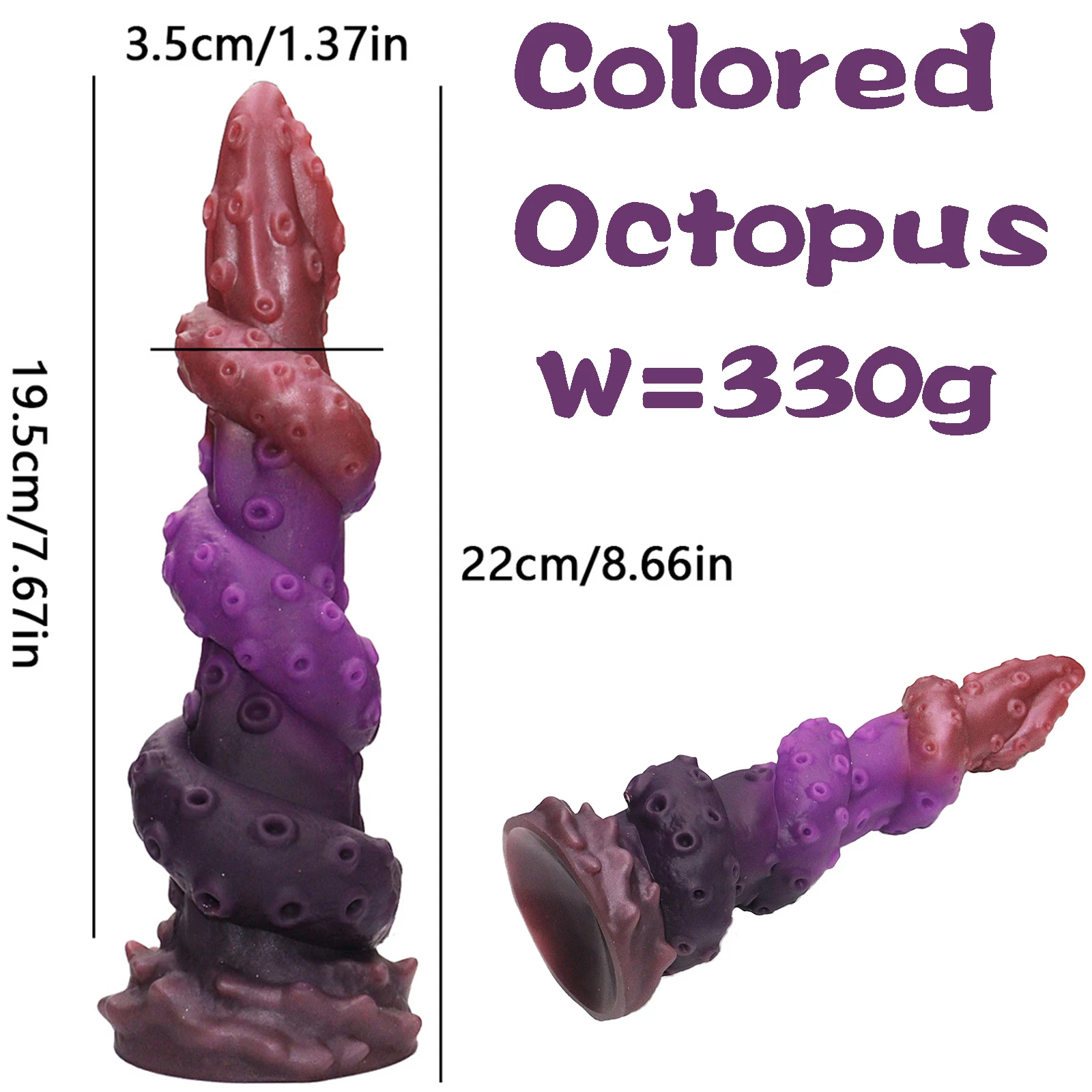 Dildo Realista Polvo com Ventosa Tentacle Strong