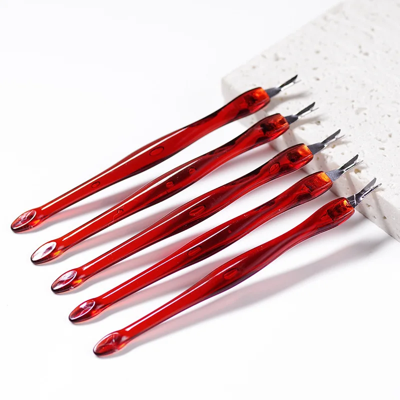 10pcs Cuticle Pusher Stainless Pusher Nail Art Fork Manicure Tool For Trim Dead Skin Fork Nipper Pusher Trimmer Cuticle Remover