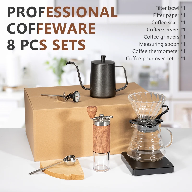 Coffee Set Specialized Pour over Drip Coffee Maker Cafe Accessories Barista  Tools Kit Portabl Coffeeware Sets Filter New