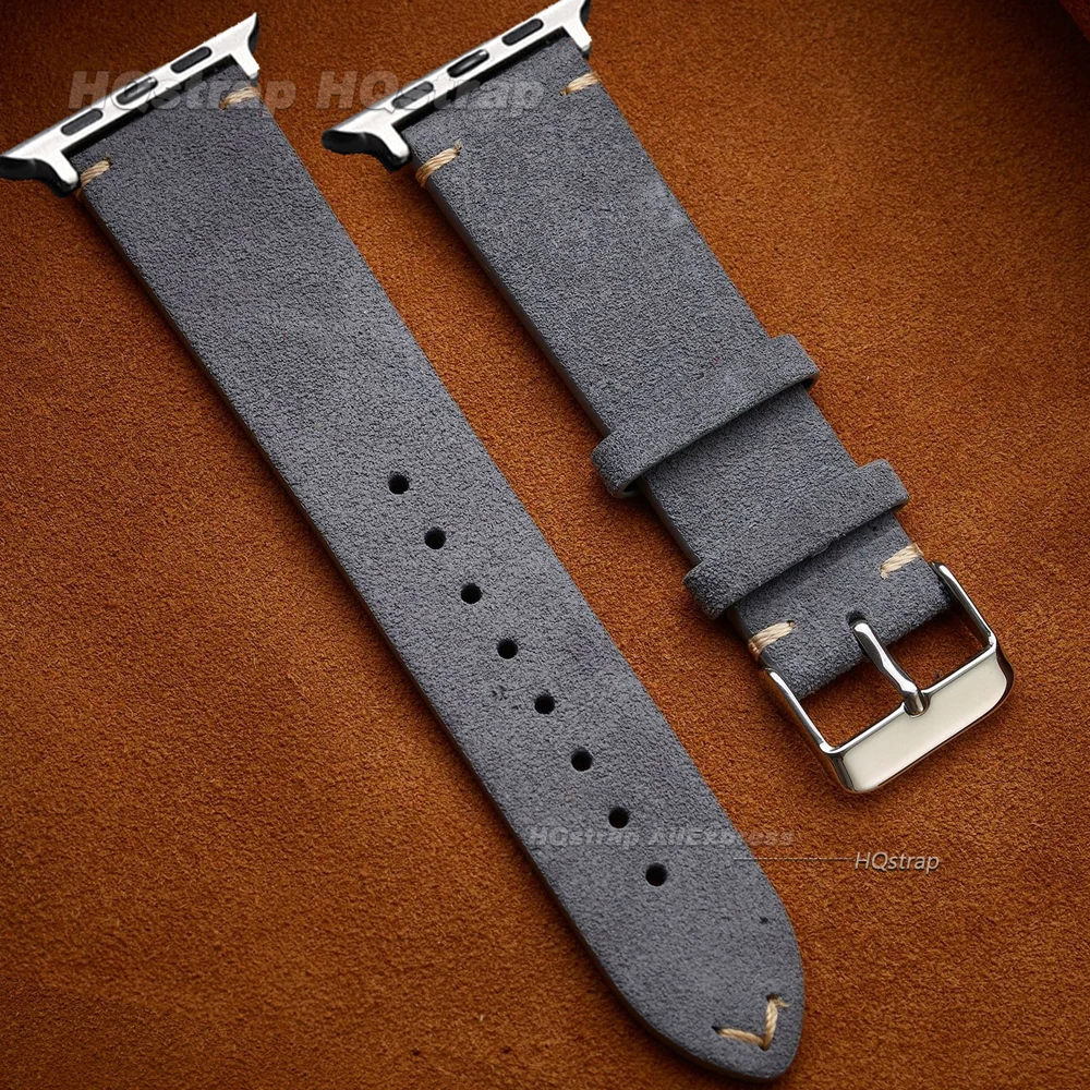 Luxurious Hand-Sewn Suede Strap