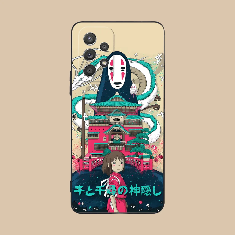 Spirited Away-Themed Black Phone Case Cover