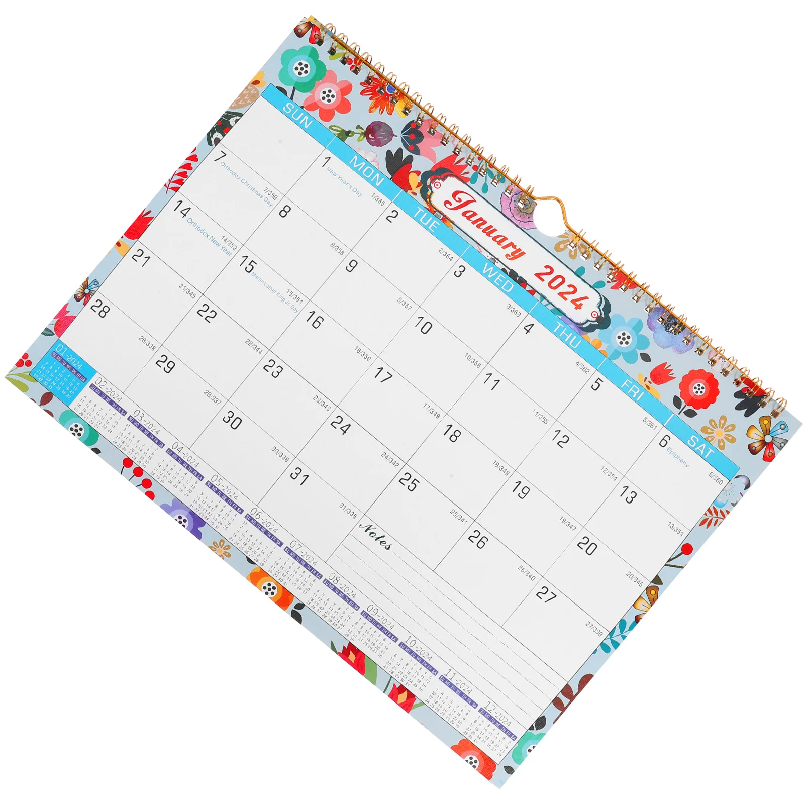 2024-2025 English Calendar Wall International Holidays Desk (20241-20256) (016) Household Daily Hanging Room Monthly Sturdy