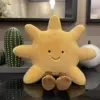 Adorable Smile Face White Moon Yellow Sun Plushie Stuffed Cute Cartoon Weather Plush Toy for Kid Bedroom Decor Sofa Throw Pillow 4 Adorable Smile Face White Moon Yellow Sun Plushie Stuffed Cute Cartoon Weather Plush Toy for Kid Bedroom Decor Sofa Throw Pillow 4