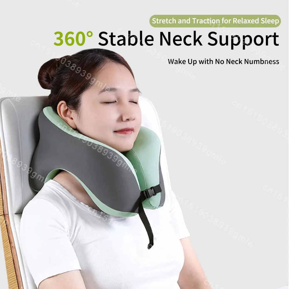 Travel Neck Pillow Memory Foam U-Shaped Pillow Neck Support Portable Sleep Pillows Face Cushion Massager Neck Guard