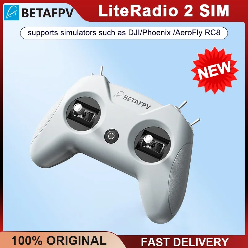 Gros plan sur les sticks de la Manette Radio ELRS LiteRadio 2 SE pour simulateur FPV, avec grip texturé.