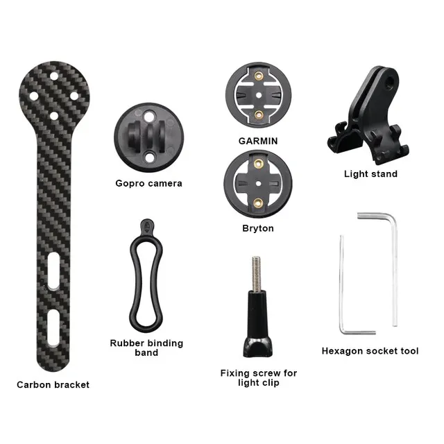 Carbon Fiber Bicycle Computer Holder for Road Bikes - GPS Mount & Speedometer Rack