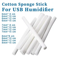 Premium Humidifier Cotton Swab Sticks - Pack of 10 Replacement Sponge Filters for Enhanced Aroma Diffusion (8mm-12cm)