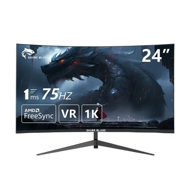 24 Inch 75Hz Computer LCD Monitor PC IPS FHD Desktop Gaming Screen Tablet HDMI/DP/1920*1080 Compatible