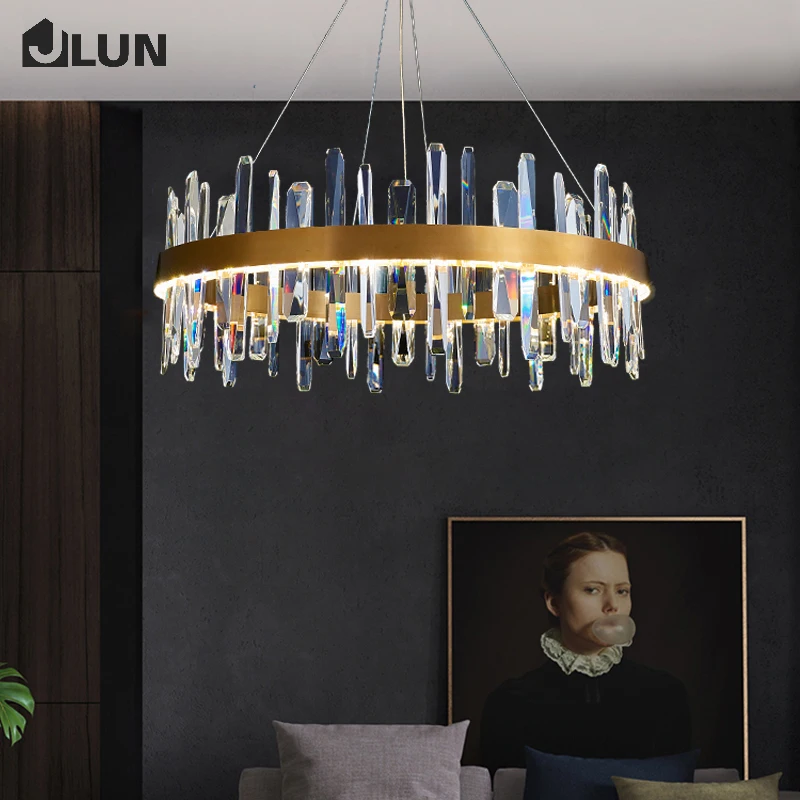 

Crystal chandelier restaurant designer light luxury post-modern atmosphere creative living room bedroom led crystal chandelier