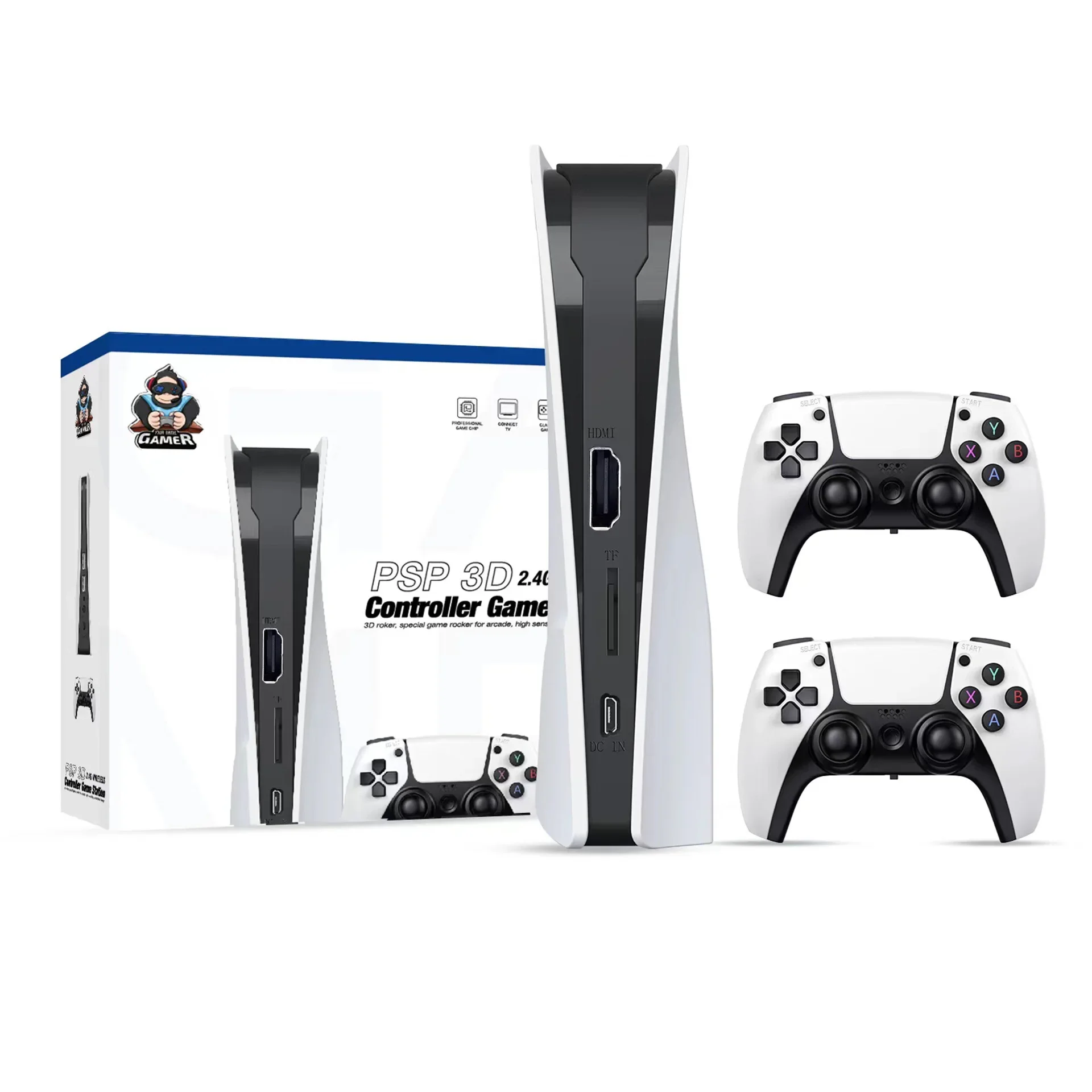 Q10 3D Game Stick 128G Console Video Retro 4K Home Game Console 2.4G Doppio Controller Di Gioco Wireless Supporto Per Psp