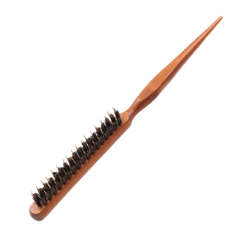 

Professional Salon Teasing Back Hair Brushes Wood Slim Line Comb Hairbrush Extension Hairdressing Styling Tools DIY Kit