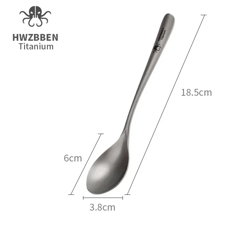 HWZBBEN 티타늄 야외 캠핑 식기 젓가락 포크와 스푼 세트 경량 휴대용 식기류