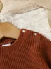 2024 New Baby Boys Autumn/Winter Long Sleeve Solid Sweater For 3M-3Y Daily Causal Wear 3