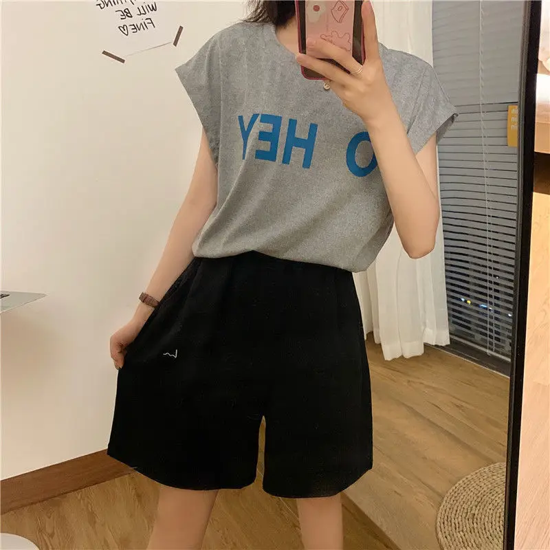 golf shorts Summer Women Cycling Shorts Sweet Casual Harajuku Cotton Sports Loose Wide-leg Elastic Fitness Shorts Pattern Clothing Aesthetic hotpants