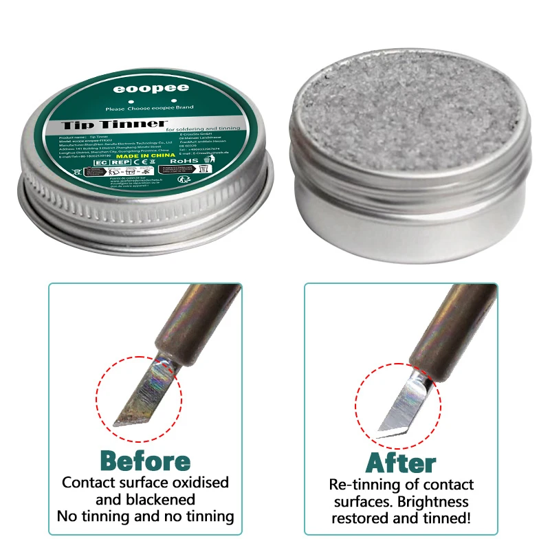 Soldering Tip Tinner Oxide Removal Cleaner Lead Free Oxidation Cleaning Paste For Enhanced Solder Performance 10g-60g_voghion.com