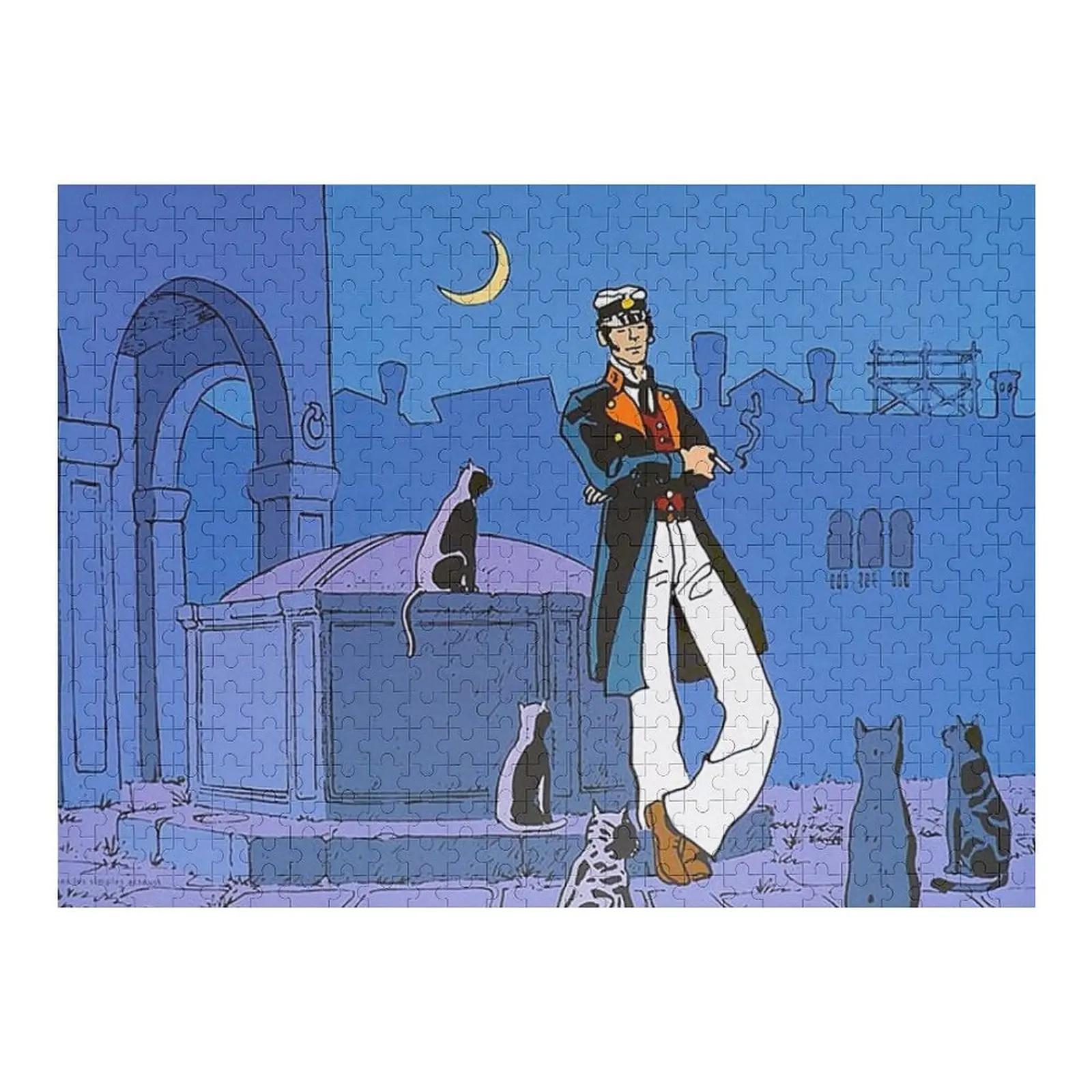 

Hugo Pratt - Corto Maltese Jigsaw Puzzle Custom Name Wood Wooden Adults Toddler Toys Personalized Gift Puzzle