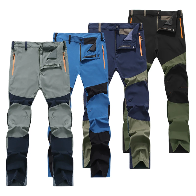 Men Hiking Camping Pants Wear Resistant Quick Dry Anti UV Pant Waterproof Elastic Trousers Climbing Trekking Summer cargo pants cotton work pants military cargo pants men casual pants casual tooling pants