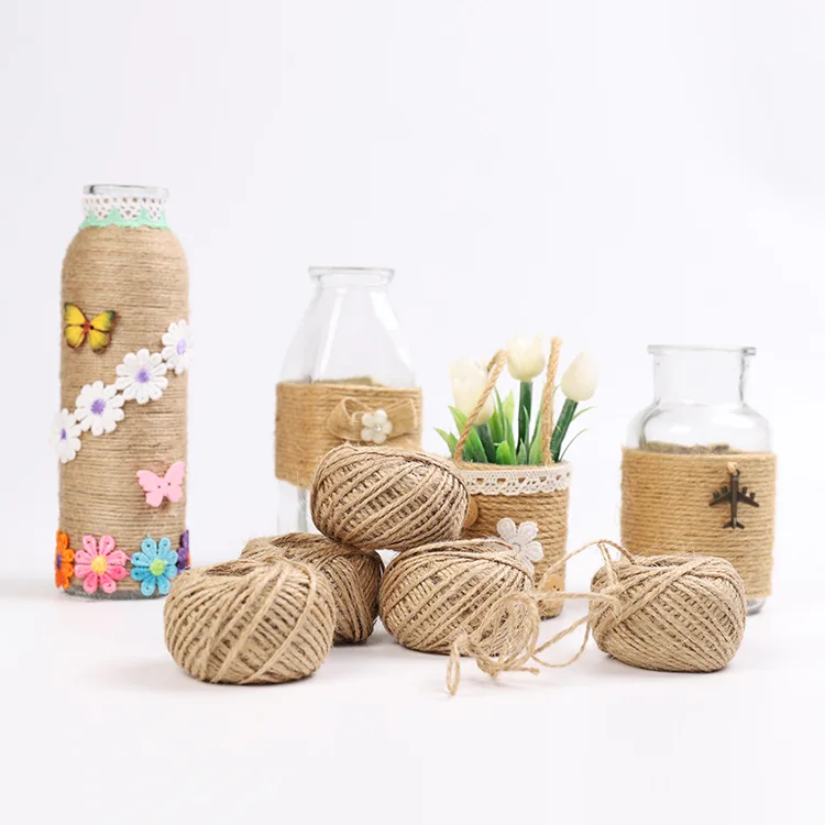 30M Natural Jute Burlap Braided String Cords DIY Scrapbooking Crafts Decor Rope Christmas Wedding Party Gift Wrapping Thread