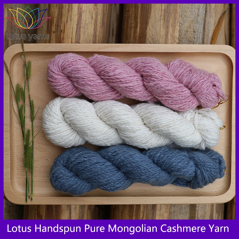 1*50g hank  High Quality Handspun 100% Mongolian Cashmere Yarn in 39 colors soft and warm for clothes 4