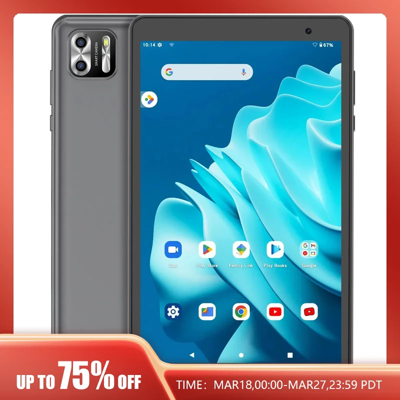 PRITOM 8 Inch Tablet Android 13, 8GB(4+4 Expand) RAM 64GB ROM,1TB Expand,1280x800 IPS Screen 5000MAH Battery,Dual Camera, WiFi